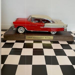 Vintage 1993 The Danbury Mint 1955 Chevy Belair with display stand